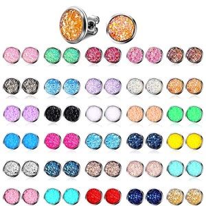 32 pairs druzy style earrings 6mm